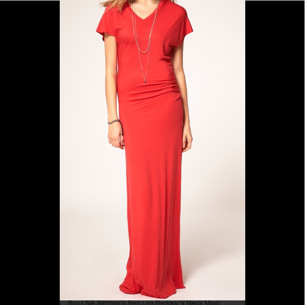 LNA Berkley V Neck Maxi Dress